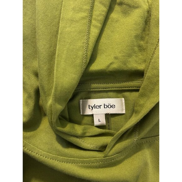 Tyler Boe Womens Green Long Sleeve Pullover Hoodie Top Large - Picture 4 of 4